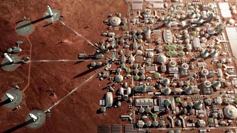 شرکت فضایی خصوصی اسپیس ایکس قصد دارد که با بهره بردن از ناوگانی از فضاپیماها و موشک‌ها، کلان شهری را در مریخ بسازد