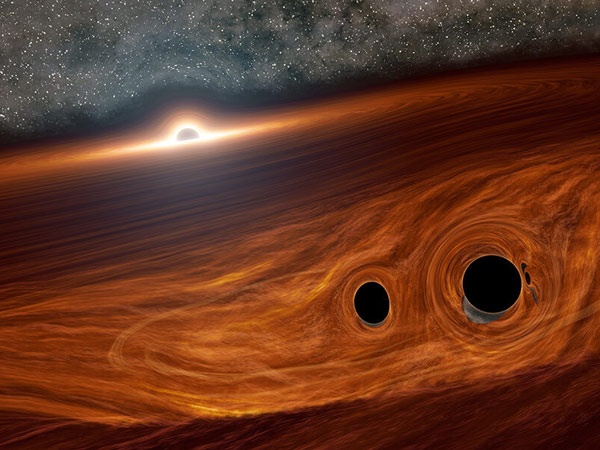 اخترشناسان نور برخورد دو سیاهچاله را شناسایی کردند