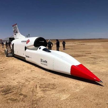 ثبت رکورد سرعت زمینی با خودروی مافوق صوت رولزرویس