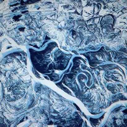 تصویری فضایی از رودخانه اوکراین که چشم ها را خیره می کند