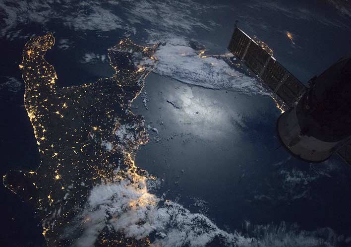 تصویر خیره کننده از جنوب ایتالیا از فضا