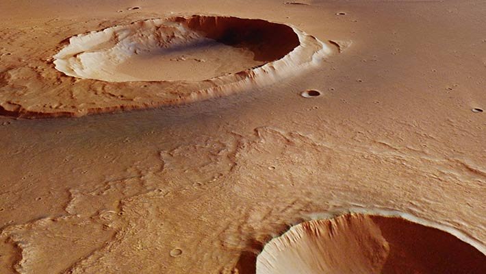 تصویری فوق العاده نزدیک از دهانه برخورد مریخی