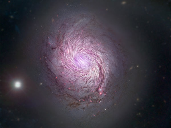 میدان‌مغناطیسی نقش مهمی در شکل ِ مارپیچی کهکشان دارد