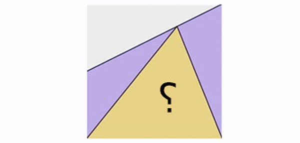 مساحت مثلث مجهول را بیابید