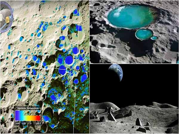 پیدا شدن حفره های آب در کره ماه