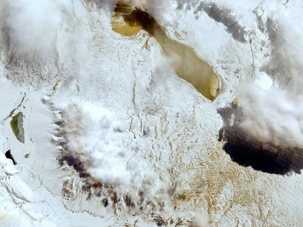 بارش برف در خشک ترین مکان زمین که توسط ماهواره صید شده