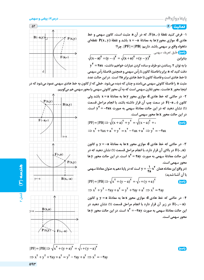 نمونه صفحات درس پک راهنمای گام به گام دروس دوازدهم رشته ریاضی