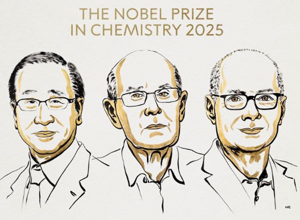 جایزه نوبل شیمی ۲۰۲۵ به توسعه‌دهندگان معماری مولکولی نوین اهدا شد