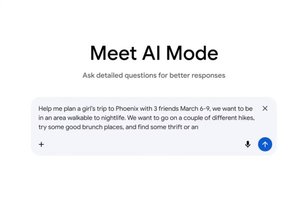 کمک گوگل با حالت AI در برنامه‌ریزی سفر