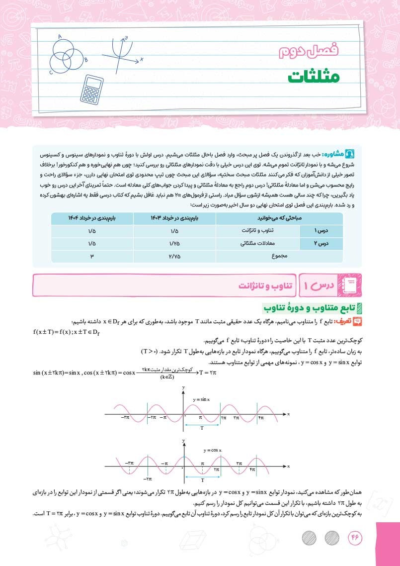 بیست پک ریاضیات تجربی 3 دوازدهم